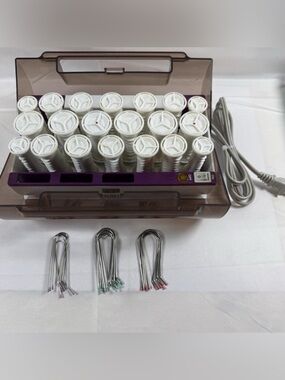 Vintage Vidal Sassoon Electric Hair Rollers Set with Clips